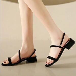 Elegant Black Strappy Sandals